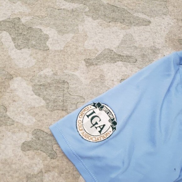 Under Armour Golf Polo Top Womens Large Blue Heatgear Short Sleeve Branded - Picture 4 of 12